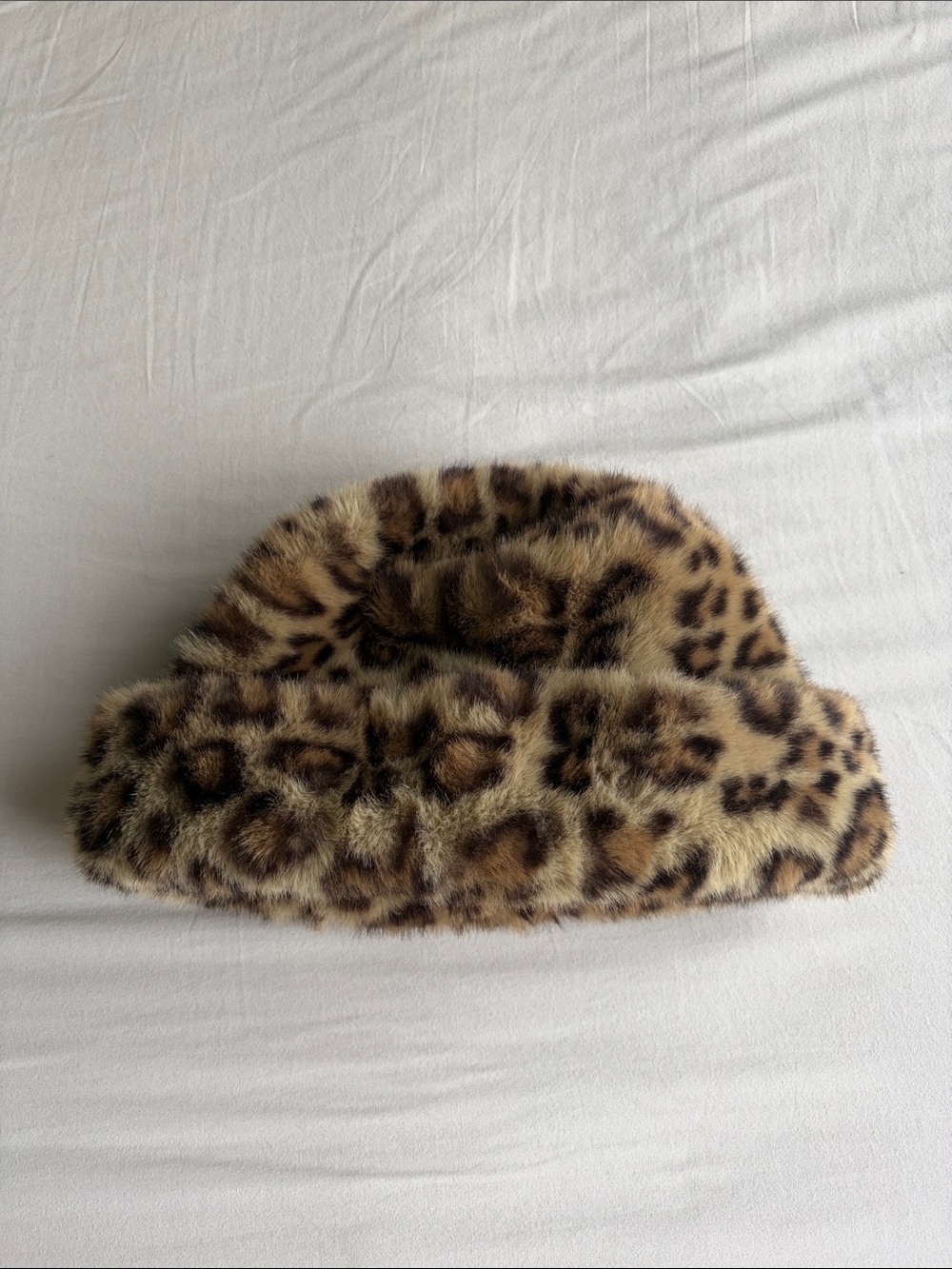 Zara Leopard Print Faux Fur Bucket Hat